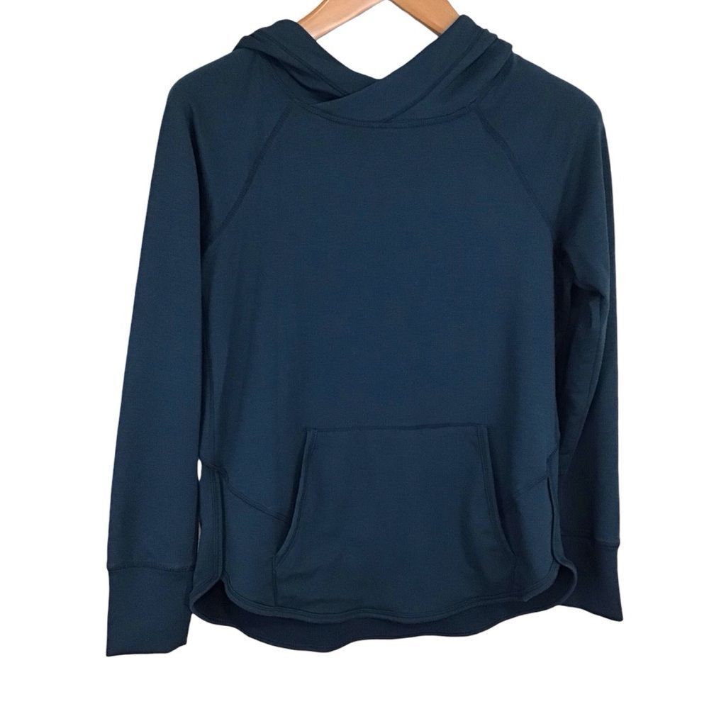 Yogalicious Dark Teal‎ Hooded Athletic Top S